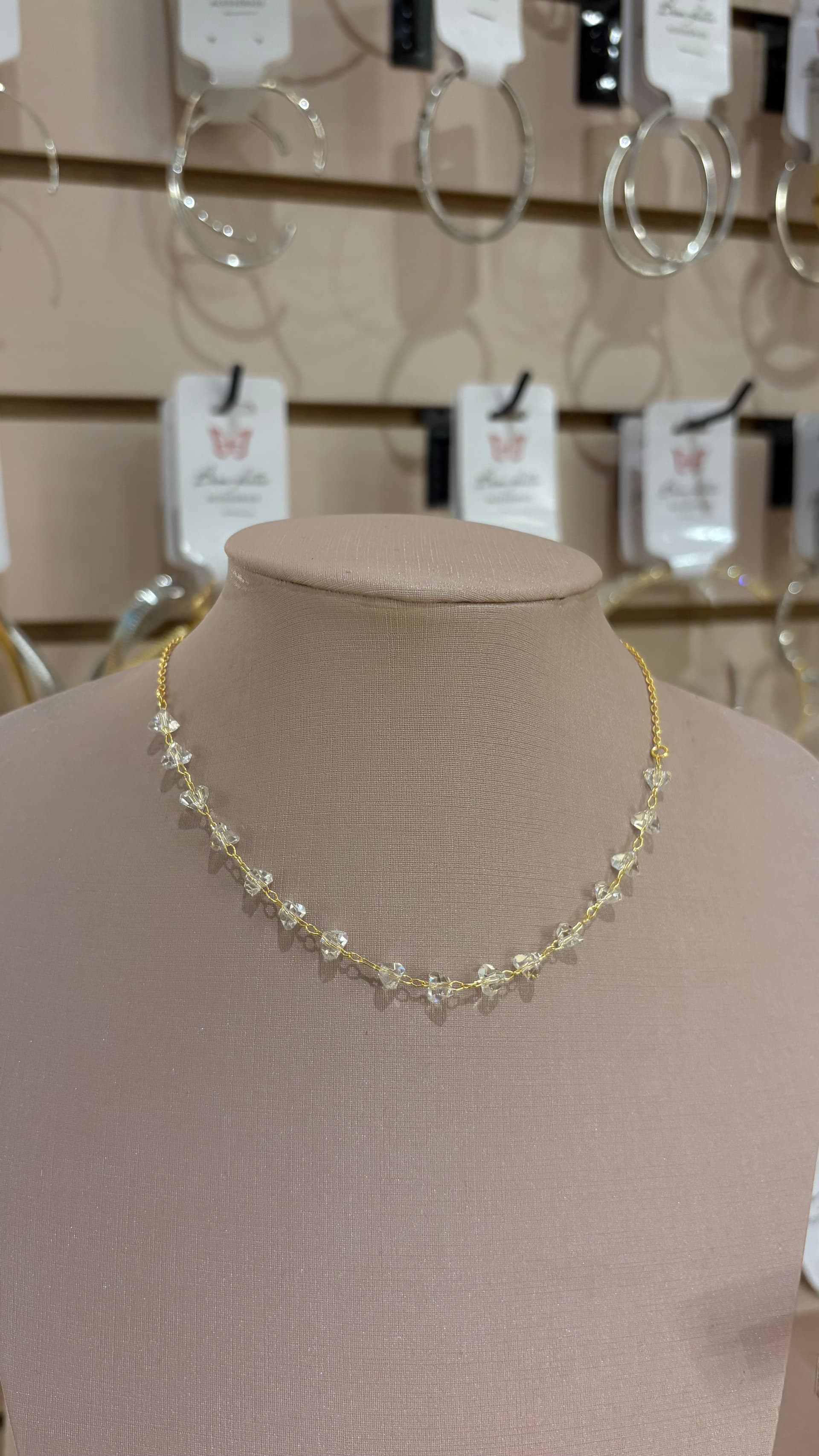 choker cristais
